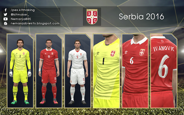 PES 2017 PC / PS4 Serbia 2016 GDB Kits by NemanjaBRE