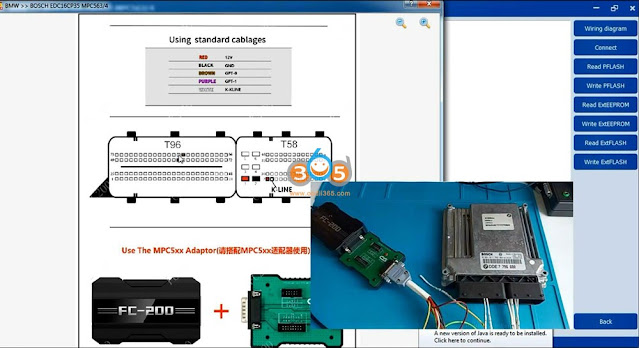 CG FC200 Read EDC16 ECUs with MPC5XX Adapter 5