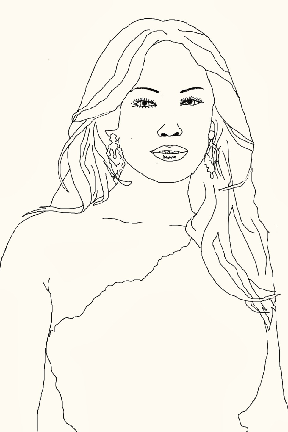 Art Attack: Celebrity Coloring Book Page: Jennifer Lopez