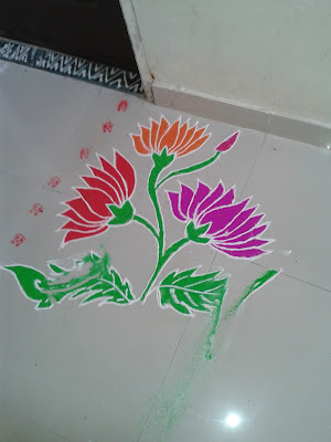 Download Flower Rangolis