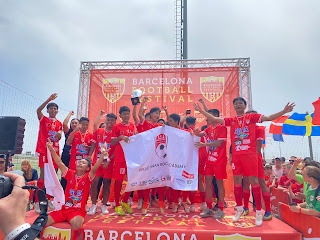 Wow, ISA Lombok FC Berhasil Raih Trofi Juara Barcelona Football Festival 2023