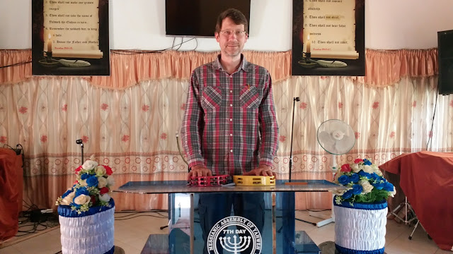 Tony Sucla inside the Zimmerman prayer hall in Nairobi Kenya