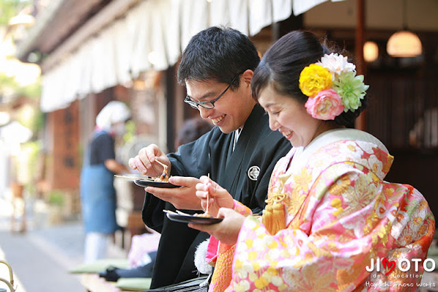 京都前撮りロケーション撮影｜あぶり餅