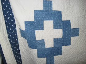 vintage blue and white quilt
