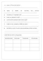 Atividade Lara, a menina tagarela; imprimir PDF grátis