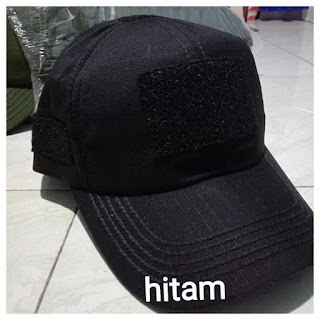 Topi Tactical Velcro Hitam