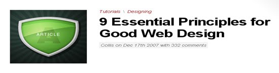 Essential Principles for Good Web Design