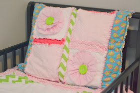 Rag Quilt Pillow Sham Pattern with flowers