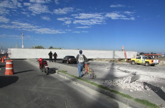 Camino de concreto en Toluca