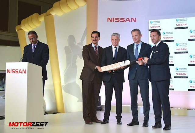 Nissan ICC Sponsorship Charu Sharma, Arun Malhotra, David Richardson, Roel de Vries and Guillaume Sicard 