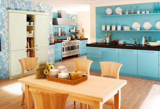 Cocina color turquesa