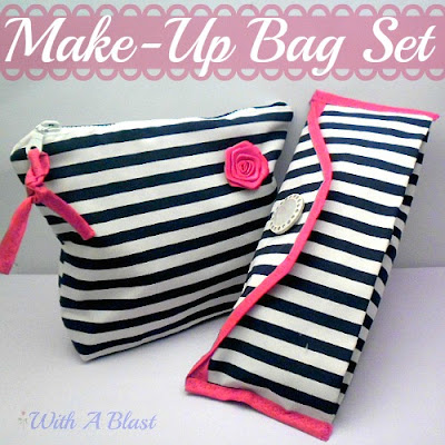 Make-Up Bag Set - 1 Large and 1 Small for your handbag #sewing # ...