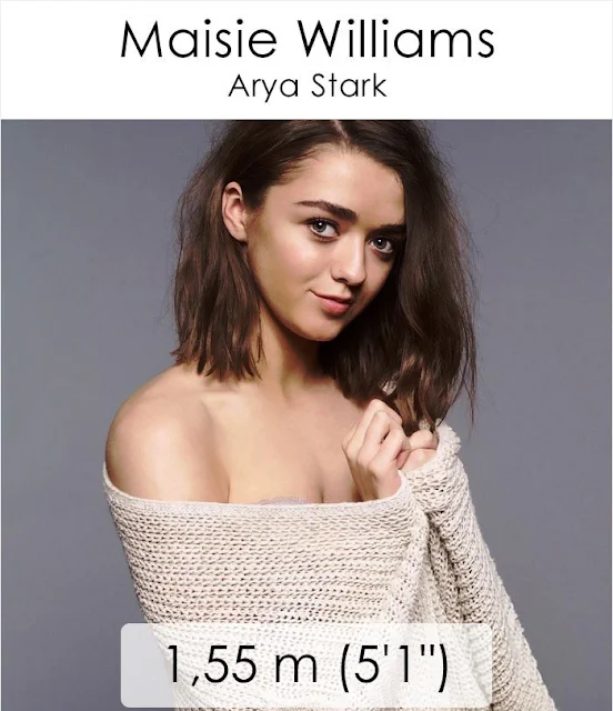 Maisie Williams (Arya Stark) 1.55 m