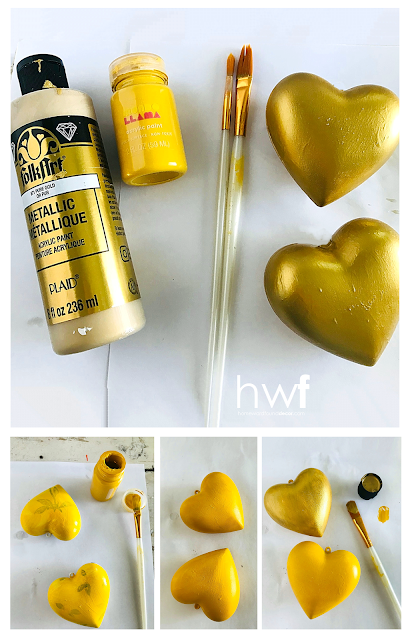 Valentine's Day,hearts,winter,painting,tutorial,DIY,diy decorating,crafting,dollar store crafts,re-purposed,makeover,faux finish,home decor,winter home decor, Valentine's decorating,diy Valentine's Day decor,paint tricks,faux finish paint tutorial.