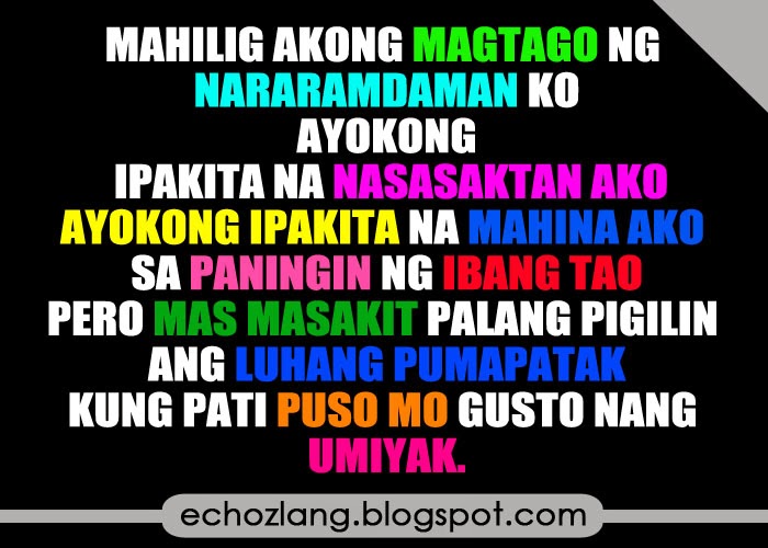 Mas masakit palang pigilin ang luhang pumapatak kung pati puso mo gusto nang umiyak