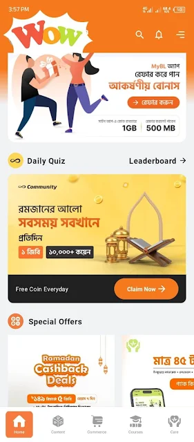 Banglalink 1GB free internet trick