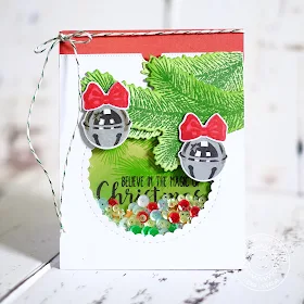 Sunny Studio Stamps: Holiday Style Jingle Bell Magic of Christmas Card by Lexa Levana.