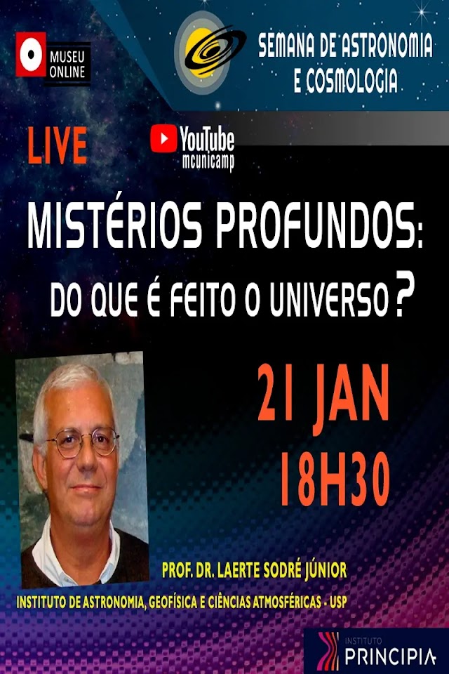 Mistérios do Universo é tema de live da Unicamp.