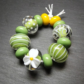 Lampwork glass beads in Creation is Messy 'Meadow'