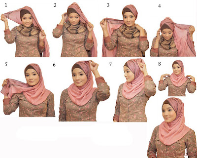 cara memakai jilbab pashmina