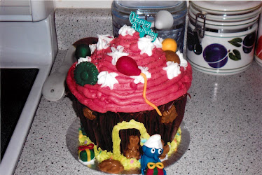 Who makes the cake maker a cake on her birthday?