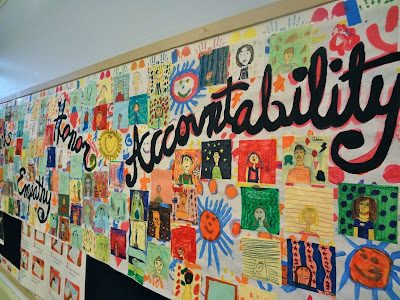 Collaborative kids mural, collaborative art project