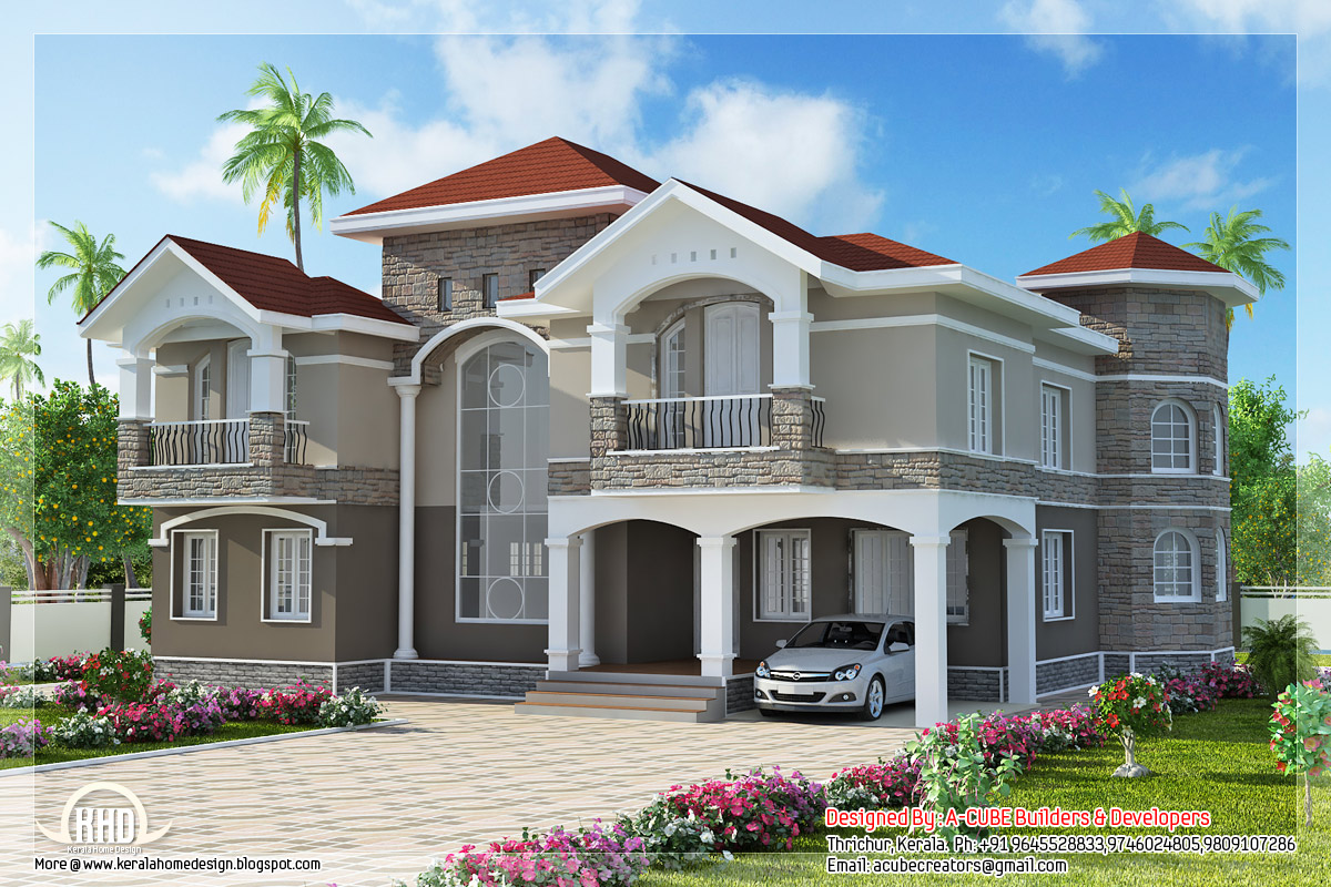 Bedroom double floor Indian luxury home design - Kerala home design ...