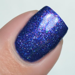 blurple flakie nail polish