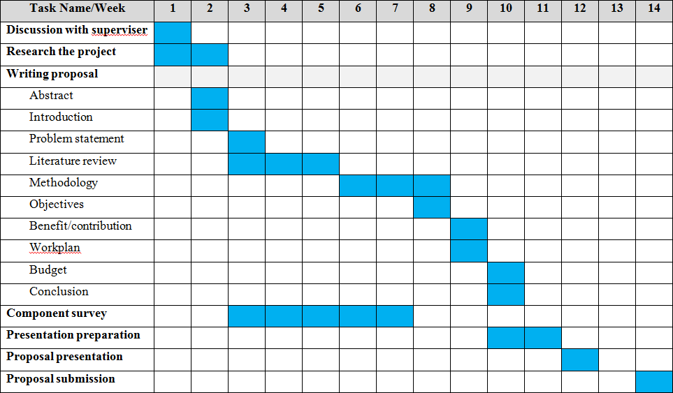 Gantt Chart Showing The Typical Phases Of A Web Site 