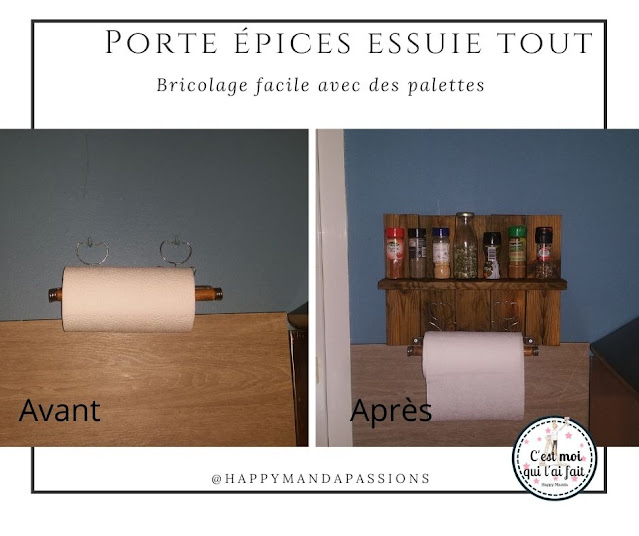 Tuto - Fabrication d'un porte épices et porte essuie tout en bois de palette pour la cuisine