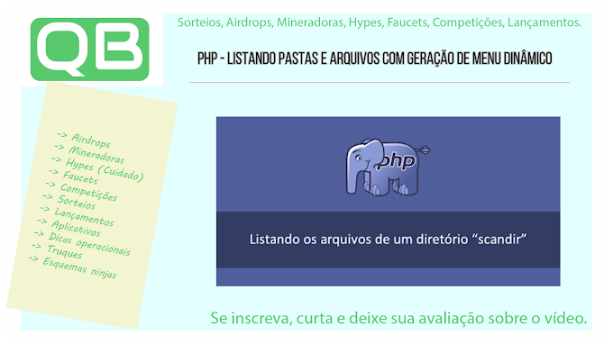 PHP - Listando Pastas e Arquivos com Geração de Menu Dinâmico