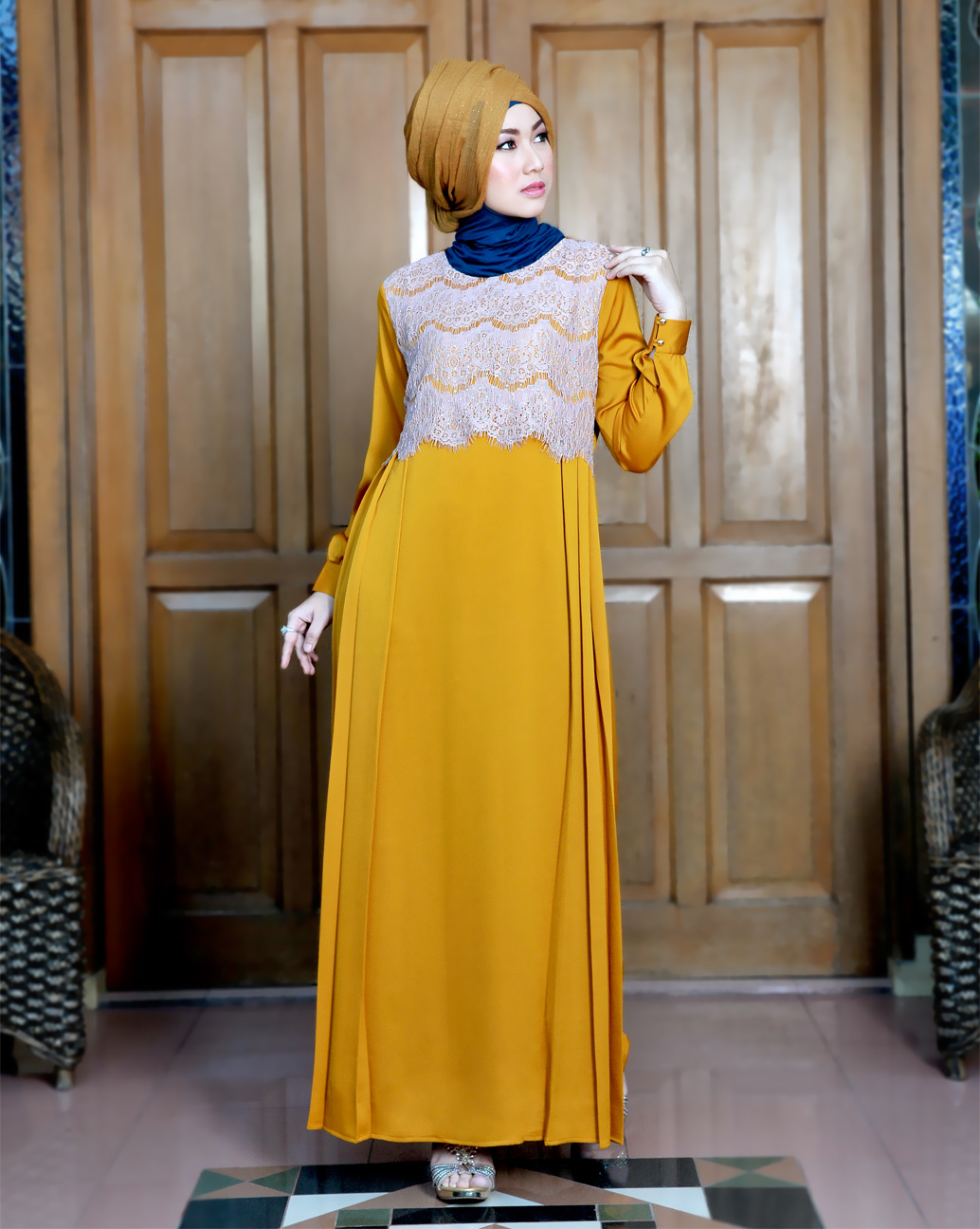 Contoh Model Gamis Modern  Terbaru 2021