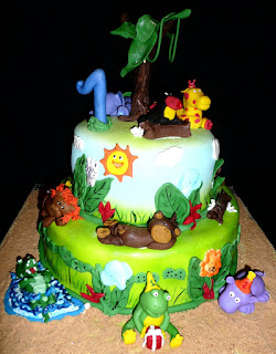 Birthday Cakes  York on Roxanascakes Com  1st Birthday Jungle Theme Custum Cakes New York City
