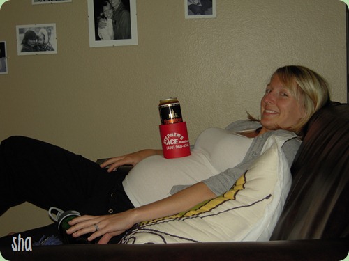 beer on belly