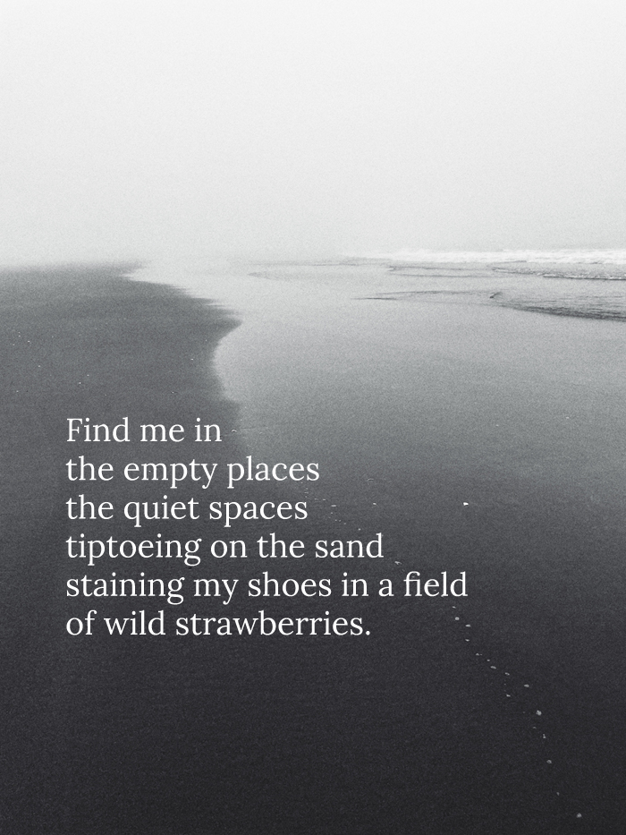 A poem and photograph of a beach by Ingrid Lobo.