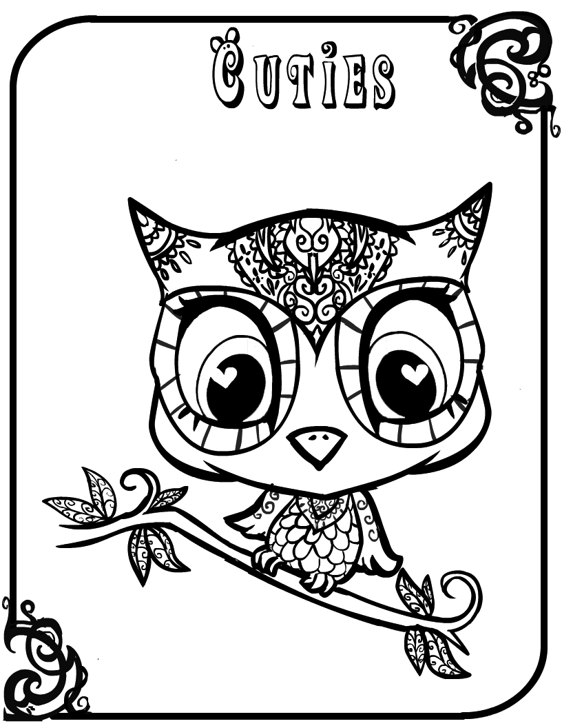 Baby Owls Coloring Sheet To Print