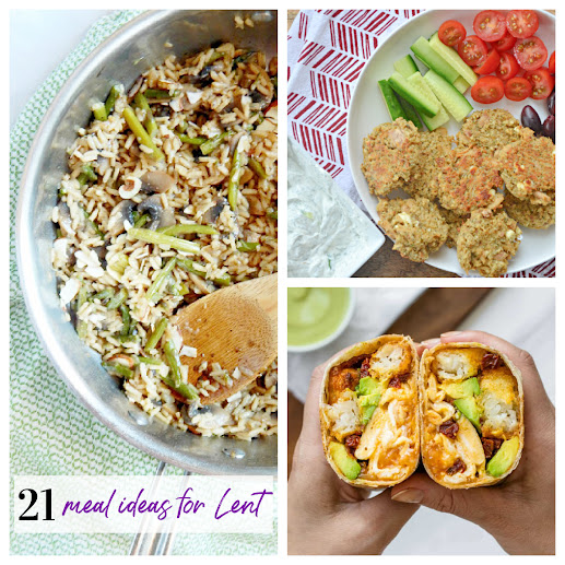 Collage of Lenten meal ideas