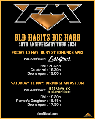 FM stage times "Old Habits Die Hard" 40th Anniversary Tour May 2024