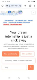 National Internship Portal Home Page