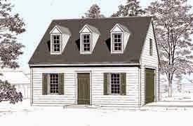  Authentic Colonial-Styled Garage Plan resembles restored dependencies of Colonial Williamsburg