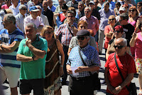 Concentración de pensionistas en Herriko Plaza