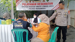 Petugas Sortir dan Lipat Surat Suara, Dapat Perhatian Kesehatan dari Polres Indramayu