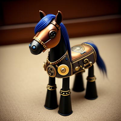 Steampunk Horse Statue Miniature 3D amazingwallpapersa blogspot com (10)