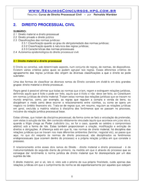 APOSTILA DIREITO PROCESSUAL CIVIL PDF