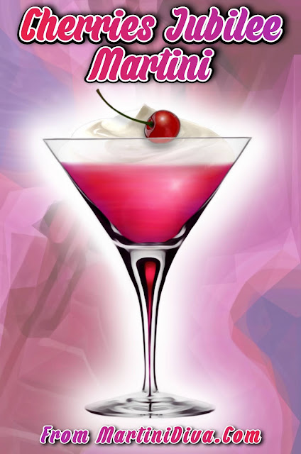 CHERRIES JUBILEE MARTINI Cocktail Recipe