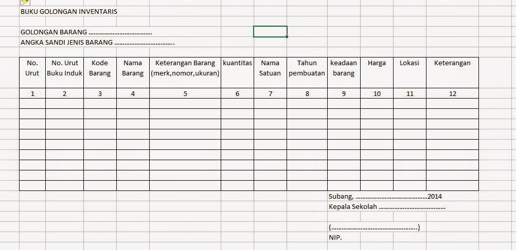 BUKU INDUK BARANG INVENTARIS - QOLAMEDIA