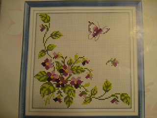 Cross Stitch Pattern - Butterfly and Flowers