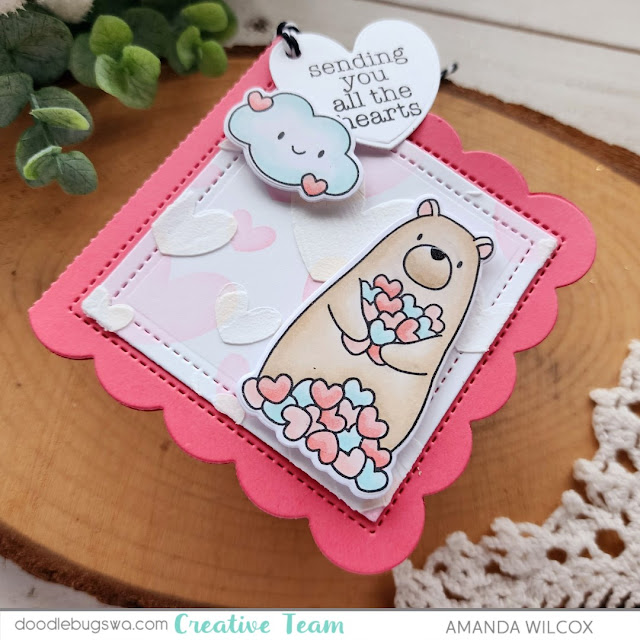 Pretty Pink Posh Mini Scallop Card and Mama Elephant Beary Good Day