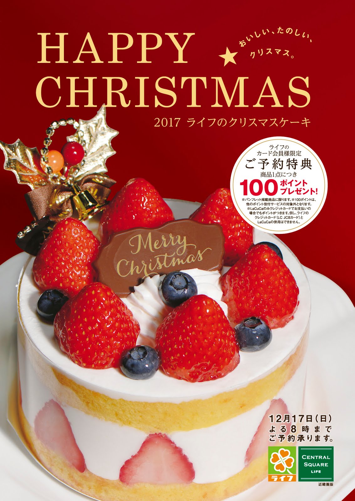 ライフ17クリスマスケーキカタログ 17 12 1 日々ほぼまいにち気ままな雑感 ライフ17クリスマスケーキカタログ 17 12 1 日々ほぼまいにち気ままな雑感