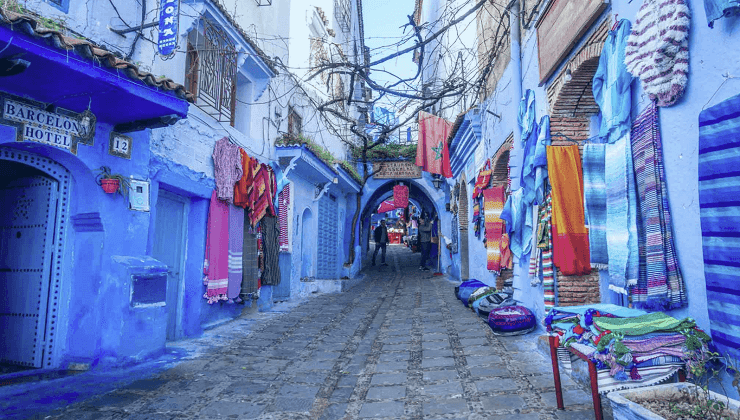 المغرب المدينة الزرقاء السياحة والسفر